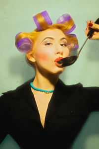 Portrait of a beautiful young woman