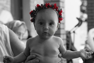 Portrait of cute baby girl