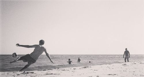 Tourists enjoying at beach