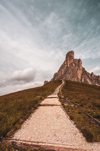 Rock formation against sky