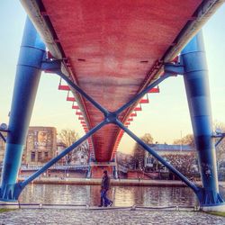 Low angle view of bridge against sky