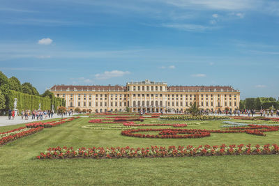 View of historical building against cloudy sky