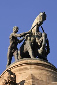 Low angle view of statue