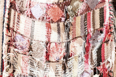 Full frame shot of clothes hanging