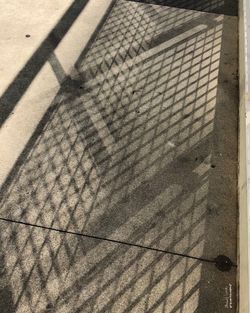 High angle view of shadow on ground