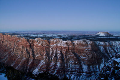 Idyllic shot of grand canyon national park against sky during winter