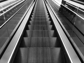 View of escalator in subway station