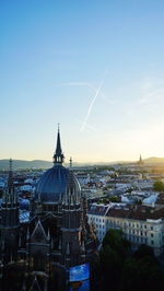 Historic church against sky in city