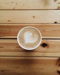 Directly above shot of coffee on table