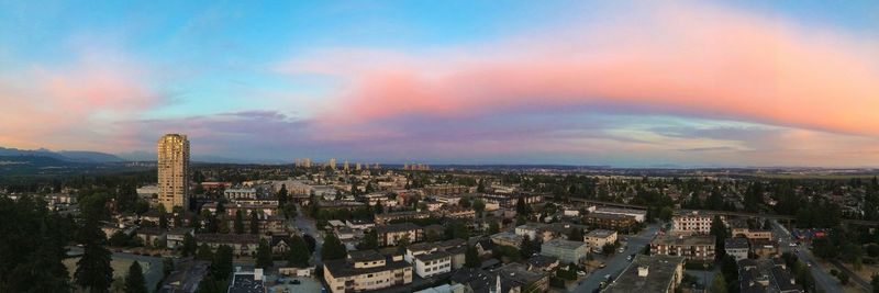 High angle view of residential district