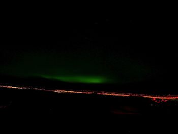 Illuminated sky at night