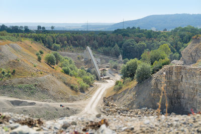 Scenic view of landscape against clear sky