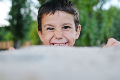 Portrait of cute smiling boy