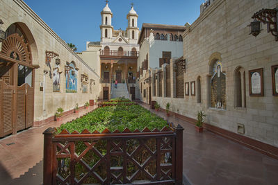 Panoramic view of historic building against sky