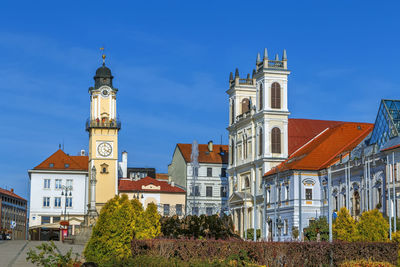 St. francis xavier cathedral and clock tower in banska bystrica, slovakia