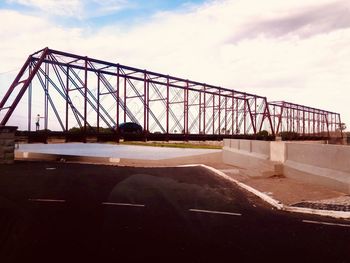 View of bridge over sea against sky