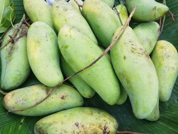 High angle view of fruits for sale at market stall