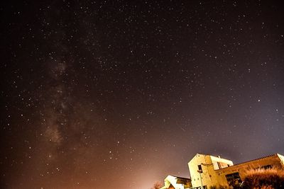 Low angle view of star field against sky at night