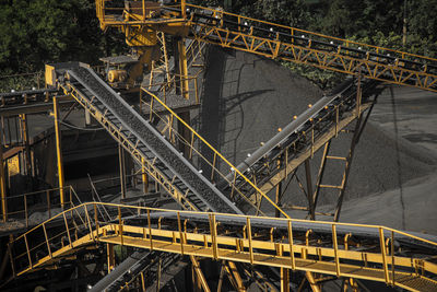 High angle view of bridge at construction site