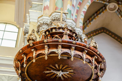  low angle view of pulpit in church