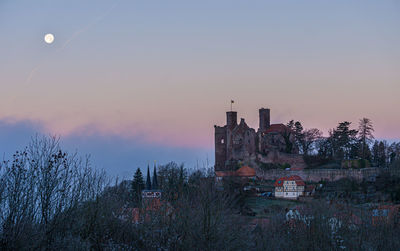 Historic building against sky during sunset