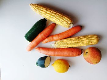 High angle view of orange on table