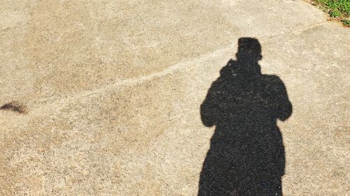 Shadow of people on street