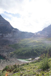 Scenic view of mountain range