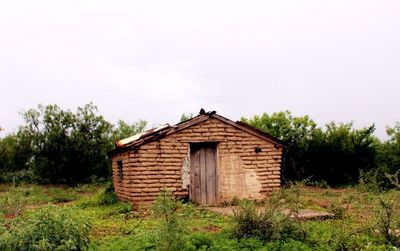 Barn on grassy field