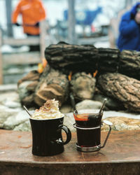 Close-up of coffee on table