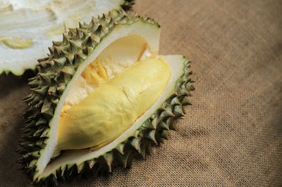 High angle view of fruit on table