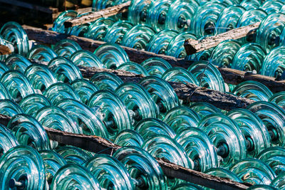 Full frame shot of colorful containers