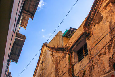 Low angle view of buildings against sky