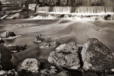River flowing through rocks