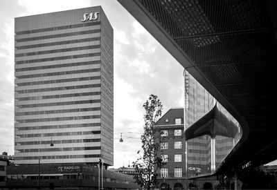 Low angle view of buildings against sky