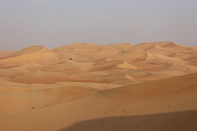 Sand dunes in a desert