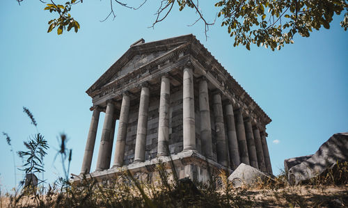 Low angle view of historical building against sky