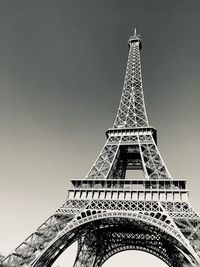 Low angle view of eiffel tower