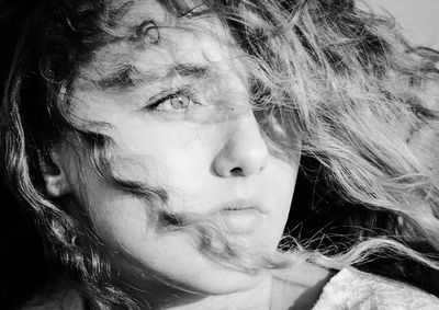 Close-up portrait of a woman
