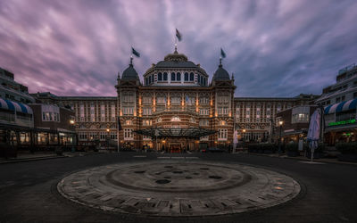 View of building against cloudy sky