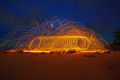 Light trails at night