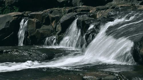 Scenic view of waterfall