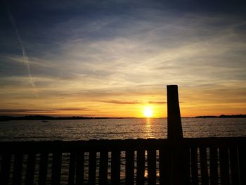 Scenic view of sunset over sea