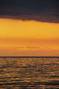 Dramatic clouds and sunset in the sky