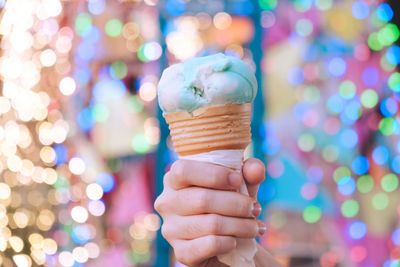 Close-up of ice cream cone