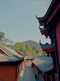 View of temple building against sky