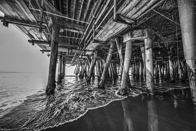 View of pier on sea