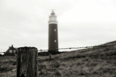 Low angle view of lighthouse against sky