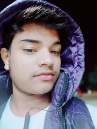 Close-up portrait of young man