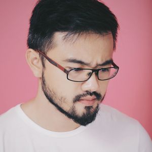 Close-up portrait of young man